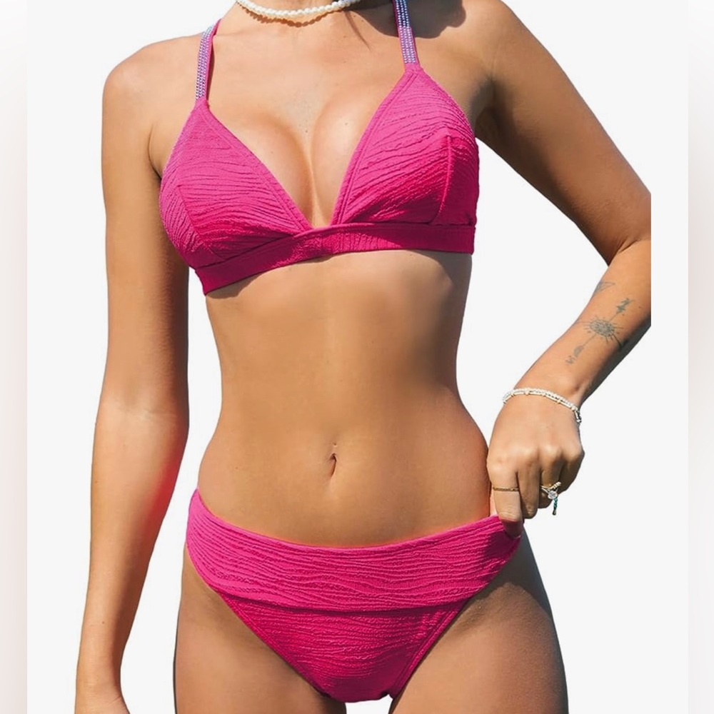 Cupshe Bikini in Hot Pink